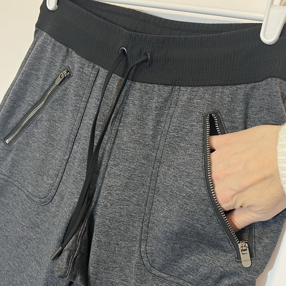 Athleta Women’s Flux Street Jogger Small Ankle Zip Gray Drawstring Athleisure - Picture 9 of 16